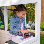 Complex cu Casuta Mare de Joaca pentru copii pe 2 niveluri  - Complex cu Etaj si Tobogan Cozy Play WRANGLER de exterior din lemn - Kidkraft  Complex cu Casuta Mare de Joaca pentru copii pe 2 niveluri  - Complex cu Etaj si Tobogan Cozy Play WRANGLER de exterior din lemn - Kidkraft